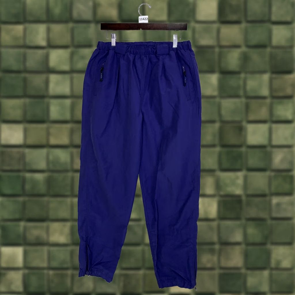 Vintage VINTAGE L.L. Bean Purple Tapered Nylon Zip Ankle Track Pants Pull On Adult Large Size US 33 - 1 Thumbnail