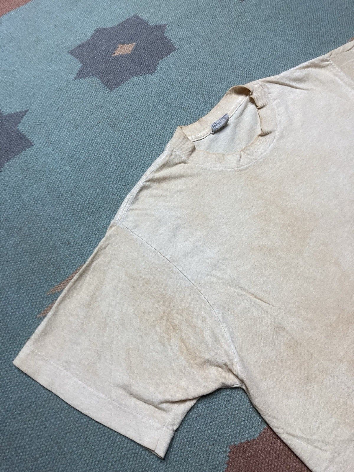 Vintage 80s blank white t shirt BVD grunge soft cotton worn large Size US L / EU 52-54 / 3 - 5 Thumbnail