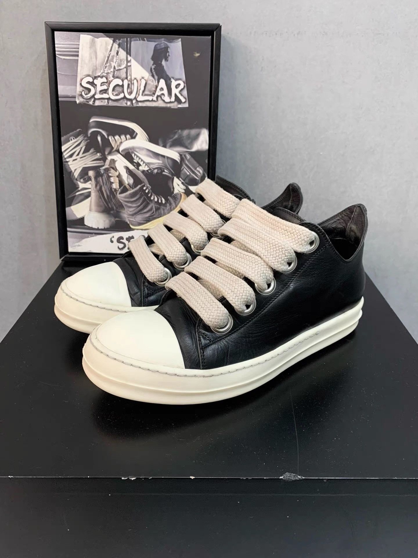 Rick Owens Wide-Lace Converse-style Sneakers K34