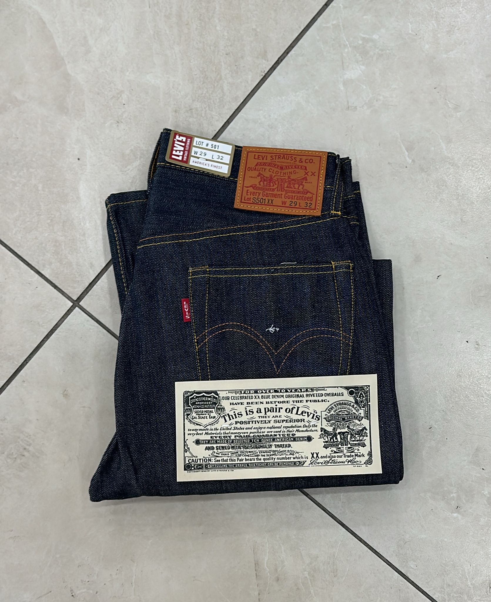 Levi's Vintage Clothing LVC Levi's Vintage Clothing 1944 S501 Perfect Imperfections Size US 29 - 1 Thumbnail