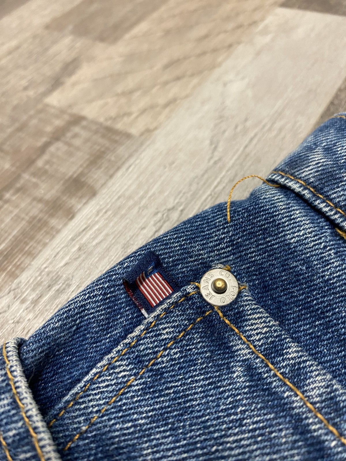 Polo Ralph Lauren × Ralph Lauren × Vintage Vintage Polo Jeans Ralph Lauren Baggy Blue Denim Banner Y2K Size US 34 / EU 50 - 5 Thumbnail
