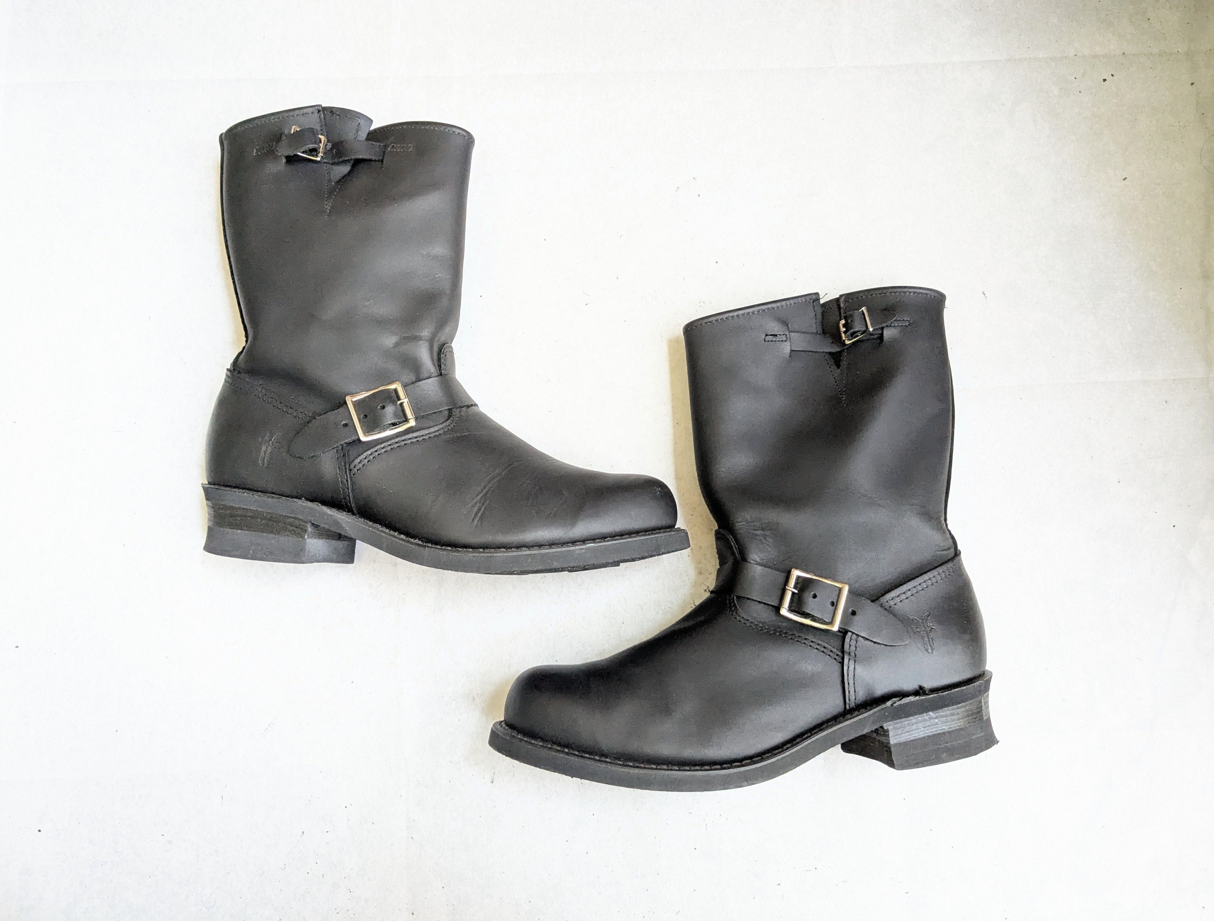 Frye Frye Engineer Boots Black Leather 11 M Buckle Strap Size US 11 / EU 44 - 1 Thumbnail