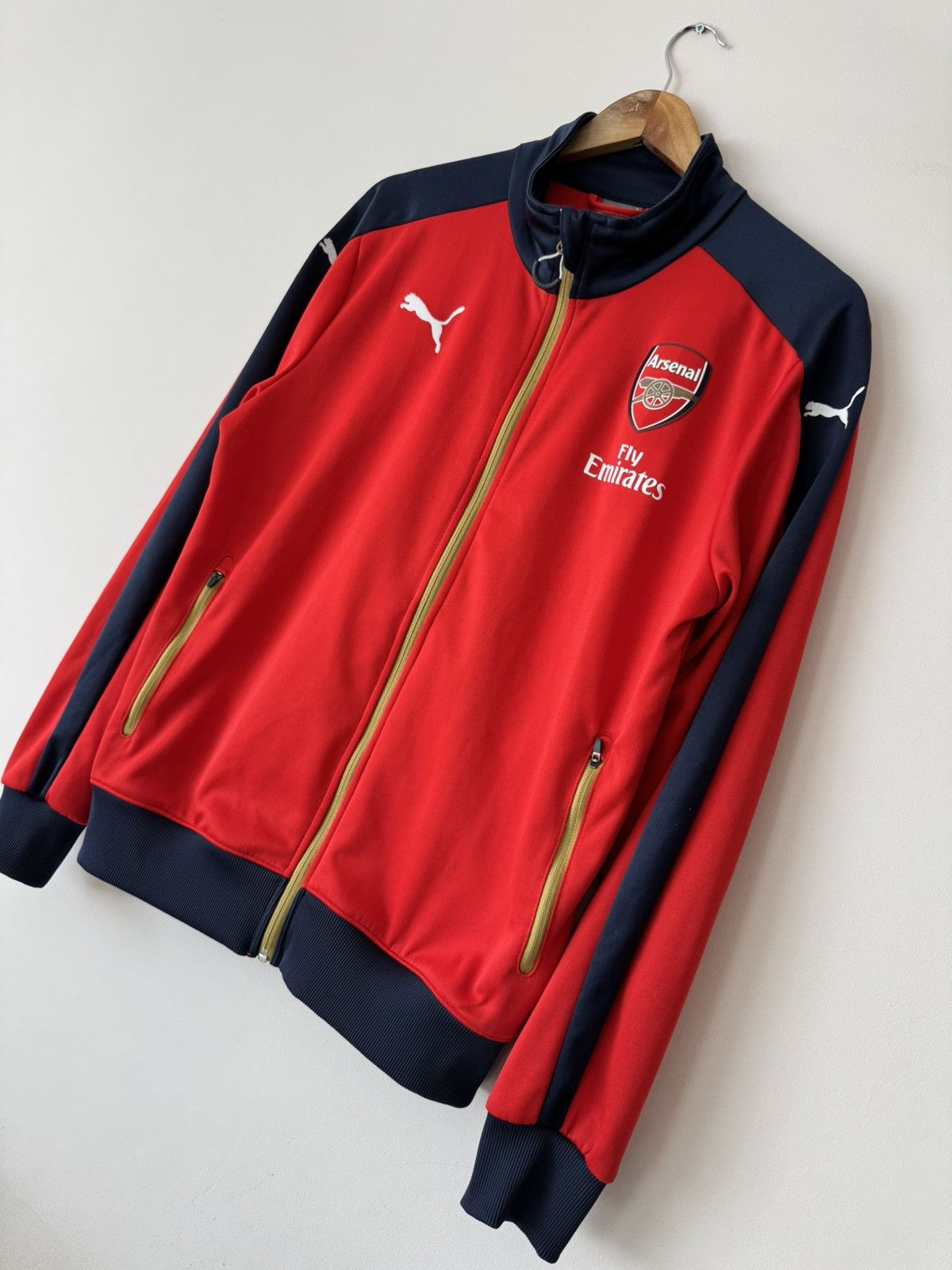 Puma Arsenal 2015-2016 Soccer Track Jacket Football Jersey Kit Size US M / EU 48-50 / 2 - 4 Thumbnail