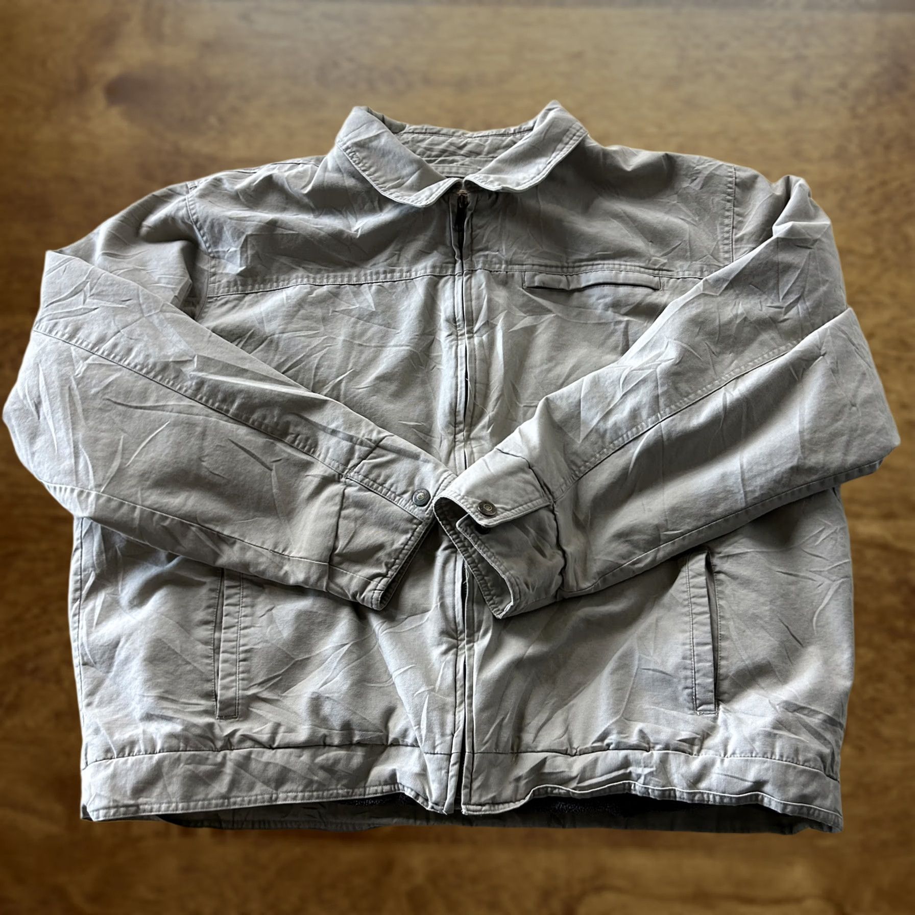 Vintage Y2K Sonoma Jacket Mens 2XL Gray Canvas Full Zip Fleece Lined Insulated Casual Size US XXL / EU 58 / 5 - 1 Thumbnail