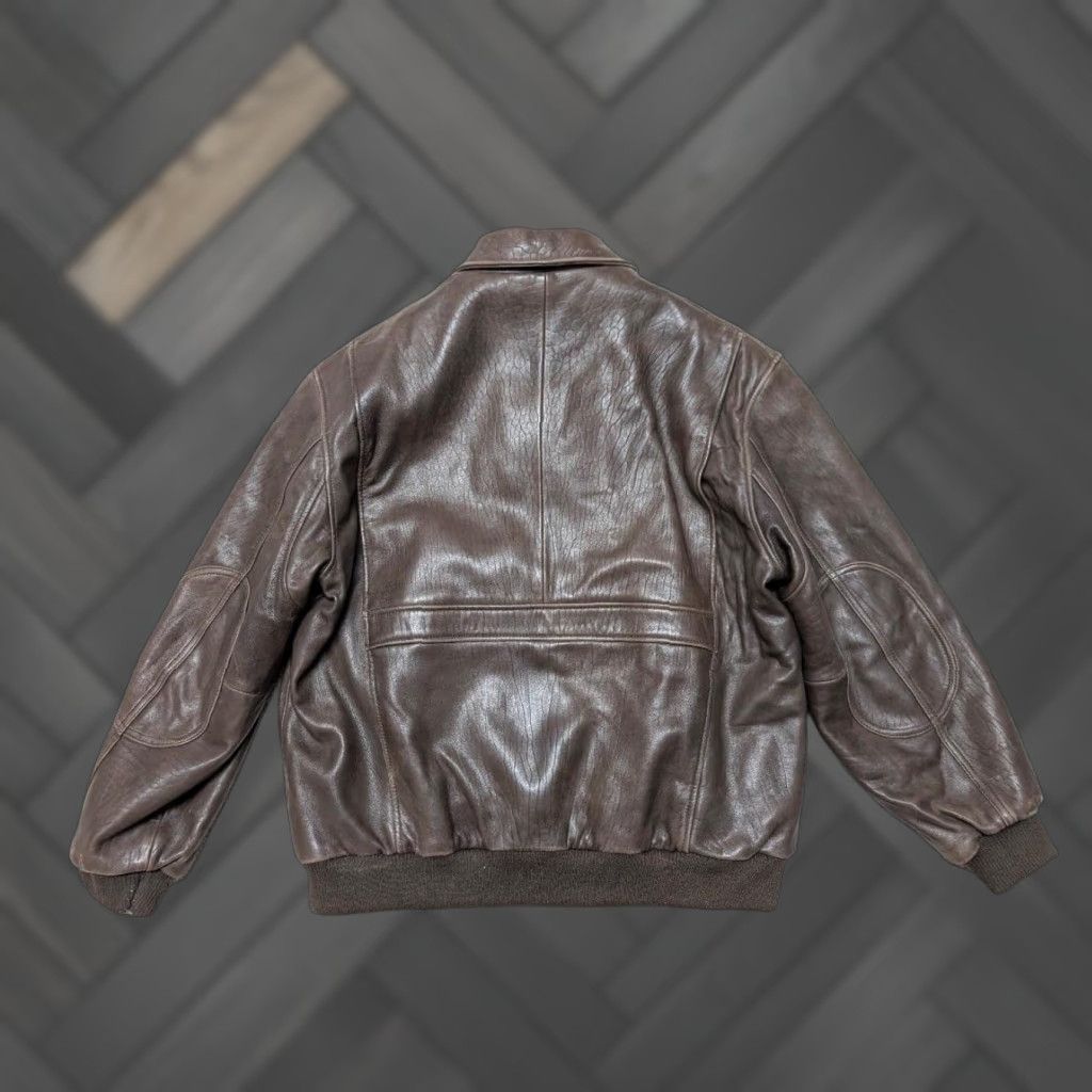 Vintage VINTAGE CABELA'S Leather BOMBER Jacket Mens L Brown Lambskin Butter-Soft Size US L / EU 52-54 / 3 - 1 Thumbnail