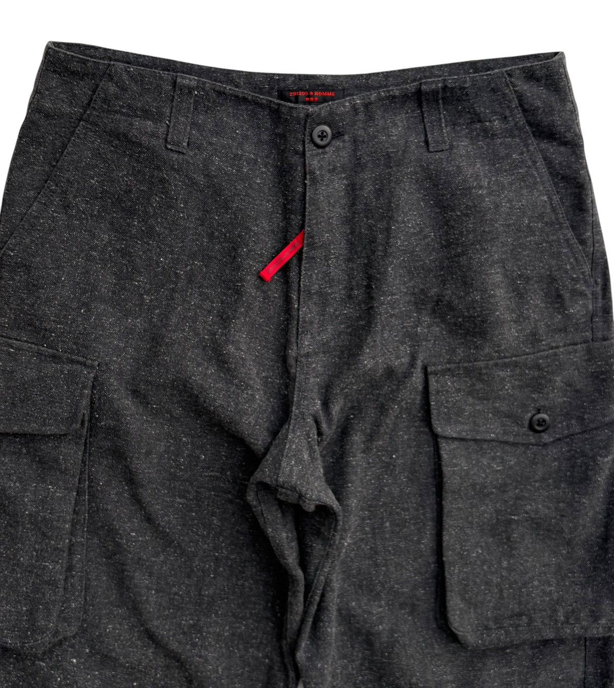 Japanese Brand 291295 Homme Japan Dark Grey Streetwear Cargo Pants Size US 33 - 3 Thumbnail