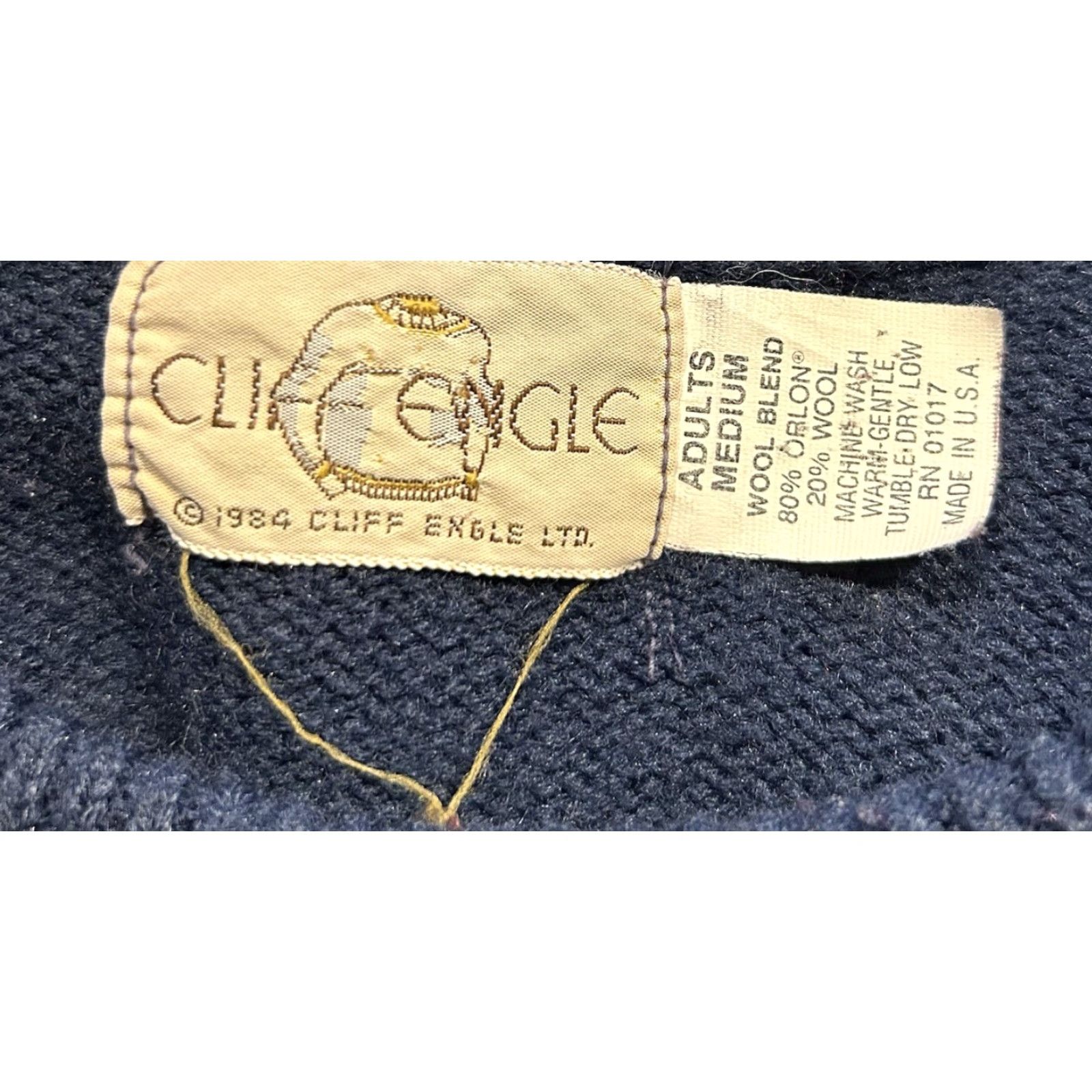 Vintage VINTAGE Cliff Engle Sweater 80s Pullover Crew Neck Wool Orlon Men M Blue Sweatshirt Shirt Size US M / EU 48-50 / 2 - 5 Thumbnail