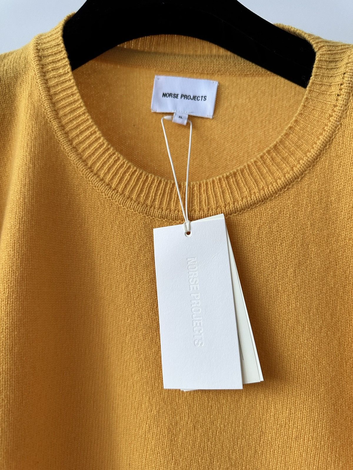 Norse Projects Norse Projects Sigfred Merino Wool Yellow Jumper Size US XL / EU 56 / 4 - 4 Thumbnail