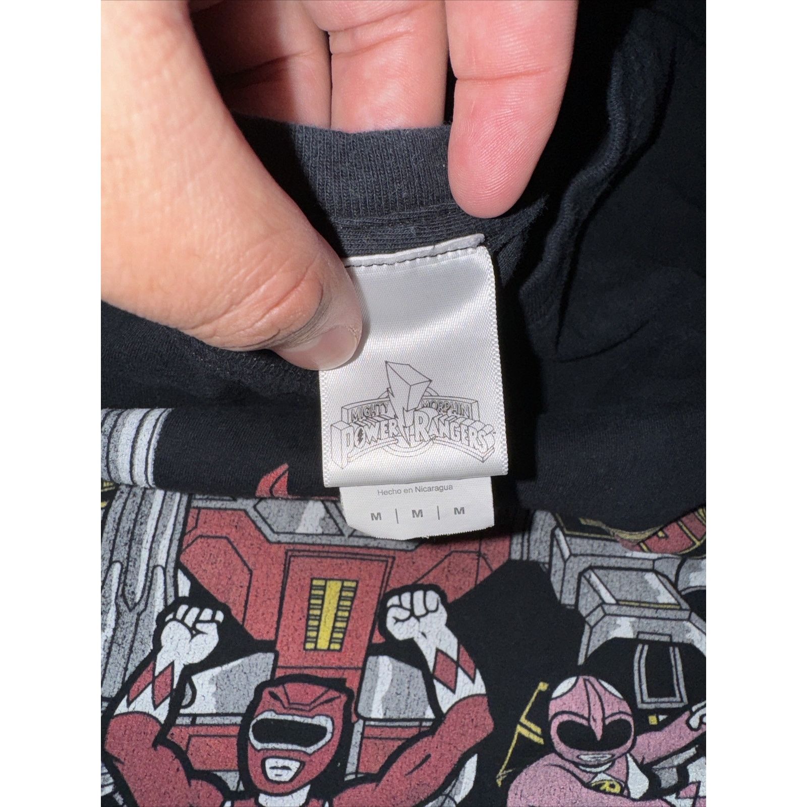 Band Tees × Vintage Might Morphing Power Rangers T-Shirt Black Medium 19x25 90s Size US M / EU 48-50 / 2 - 3 Thumbnail