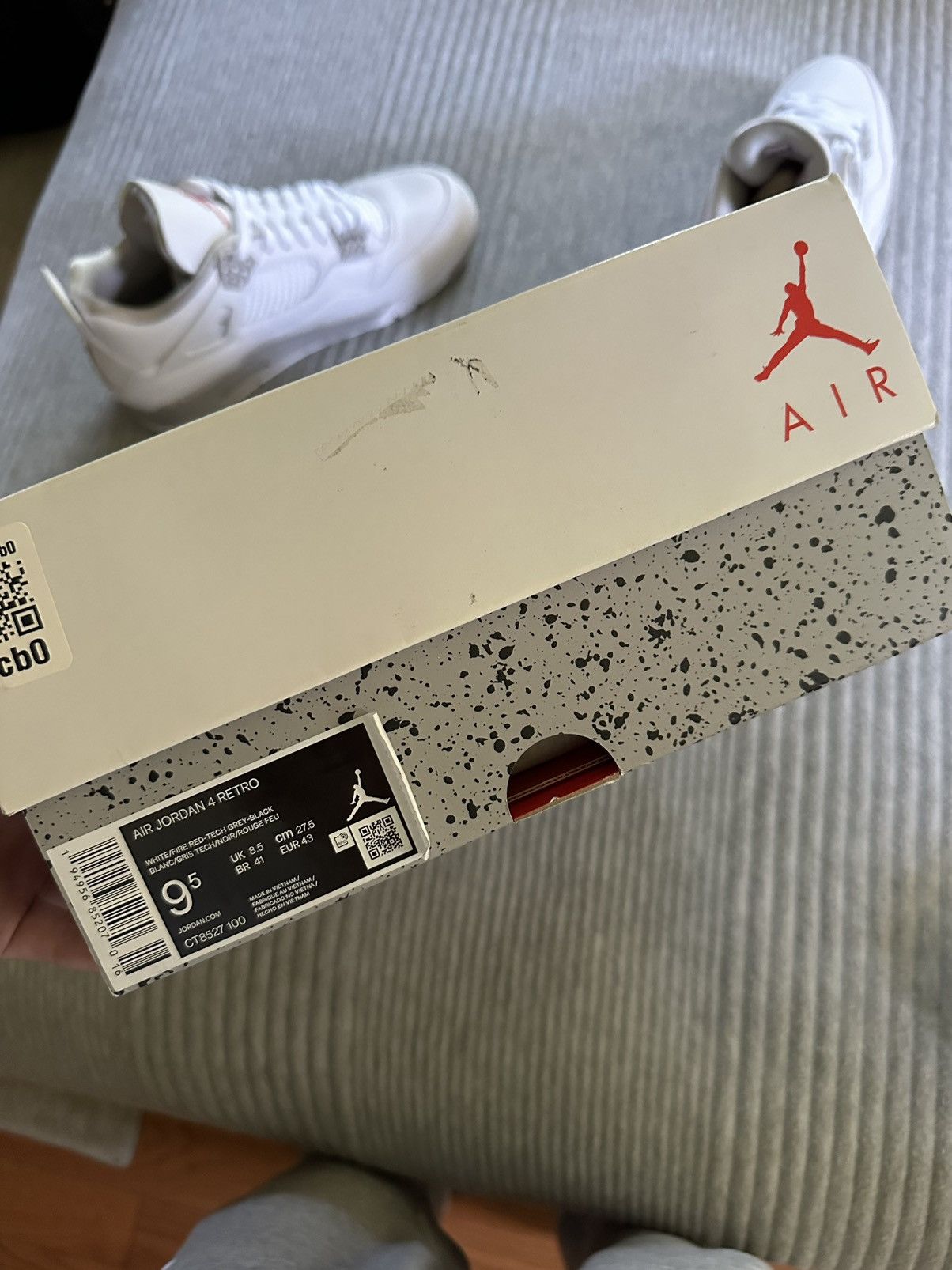 Jordan Brand Nike Air Jordan 4 Retro White Oreo size 9.5 Size US 9.5 / EU 42-43 - 7 Thumbnail