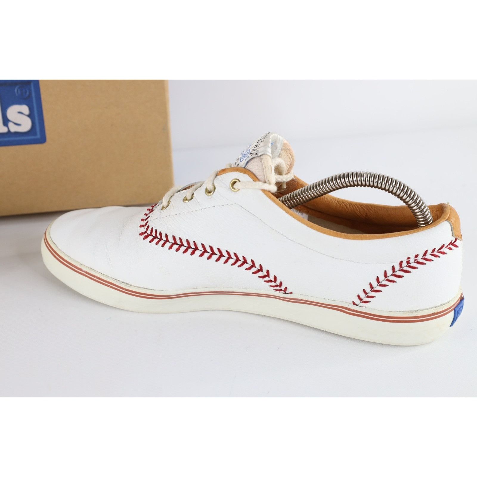 Keds Vintage 90s Keds Distressed Leather Baseball Sneakers Shoes Size US 10 / IT 40 - 7 Thumbnail