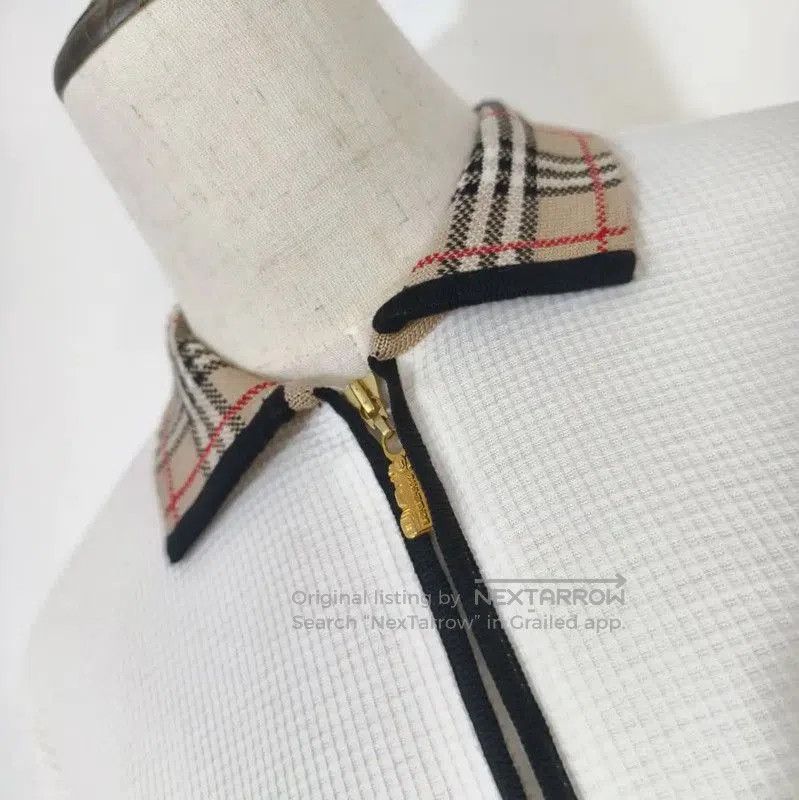 Burberry Burberry White Cotton Blend Summer T-Shirt. Size L / US 10 / IT 46 - 3 Thumbnail