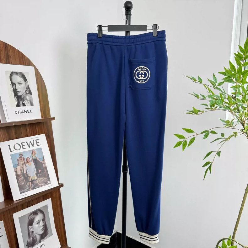 Gucci Gucci SizeS Blue double g sports trousers Size US 29 - 1 Thumbnail