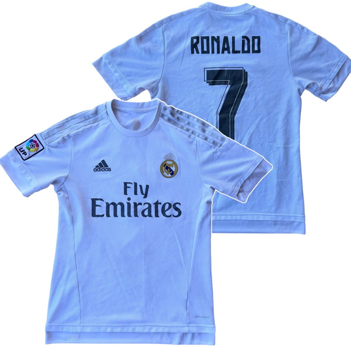 Adidas Real Madrid 2015/16 Home Jersey Ronaldo Soccer La Liga Y2K Size US S / EU 44-46 / 1 - 1 Thumbnail