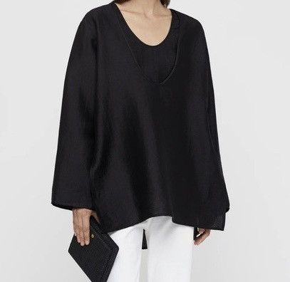 Toteme Toteme linen blouse in black Size XS / US 0-2 / IT 36-38 - 3 Thumbnail