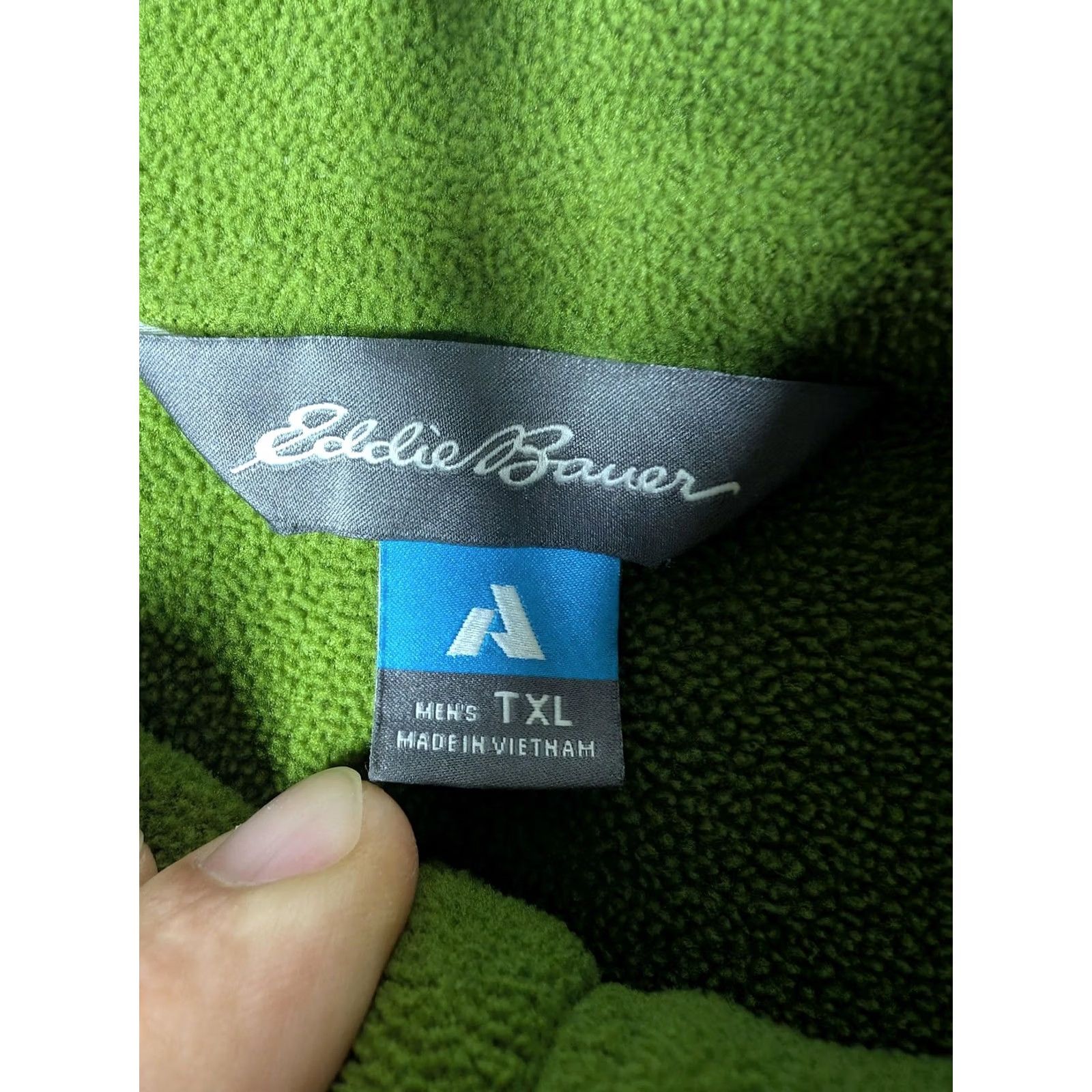Eddie Bauer Eddie Bauer Pullover Mens XLT Green Fleece 1/4 Zip Raglan Sleeves Hiking Pocket Chest Mock Neck Deer? Size US XL / EU 56 / 4 - 5 Thumbnail
