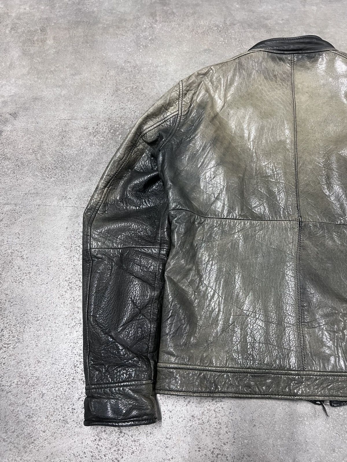 Vintage Rare Faded Real Leather Biker Avant Garde Jacket Size US M / EU 48-50 / 2 - 7 Thumbnail