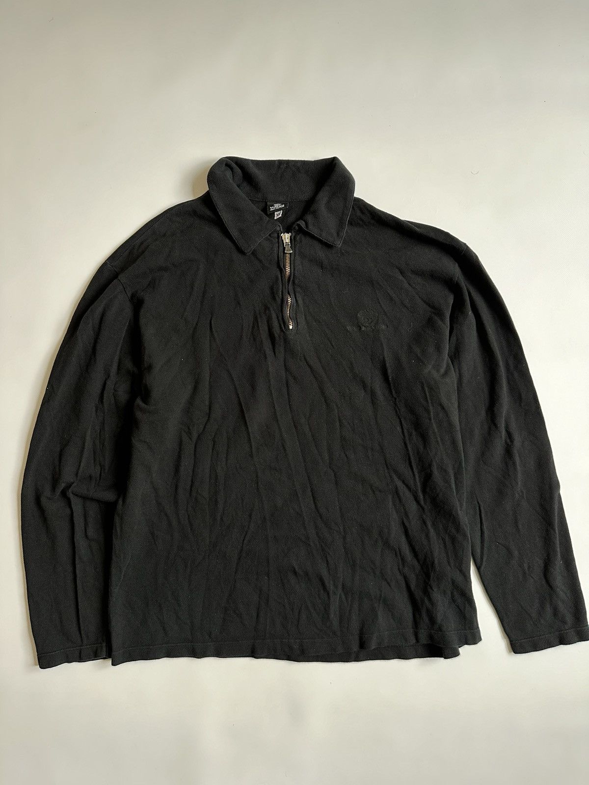 Vintage Vintage Versace long sleeve 1/4 zip Size US XL / EU 56 / 4 - 1 Thumbnail