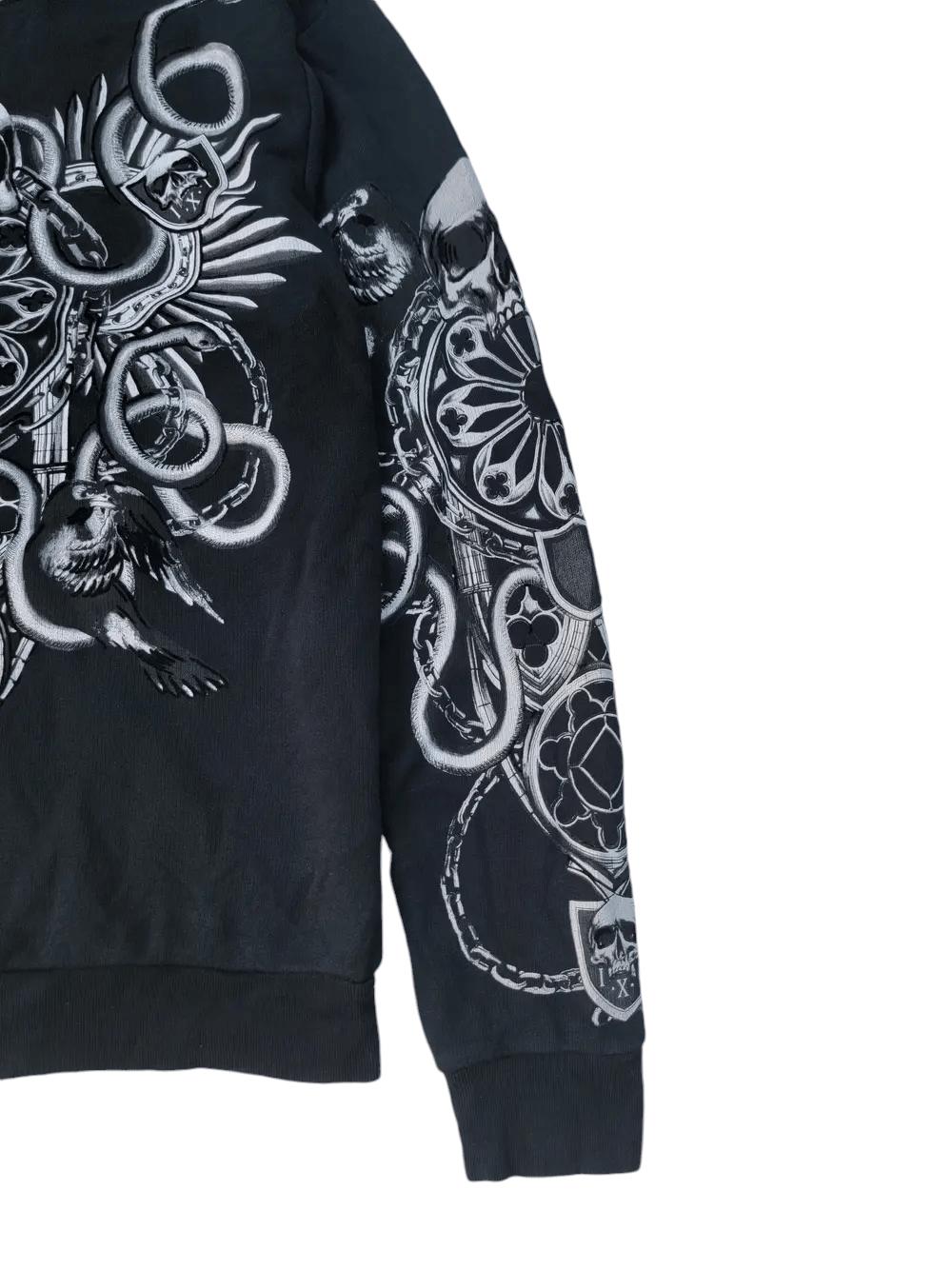 Zara Vtg Y2K Zara Skull Over Print Size US L / EU 52-54 / 3 - 4 Thumbnail