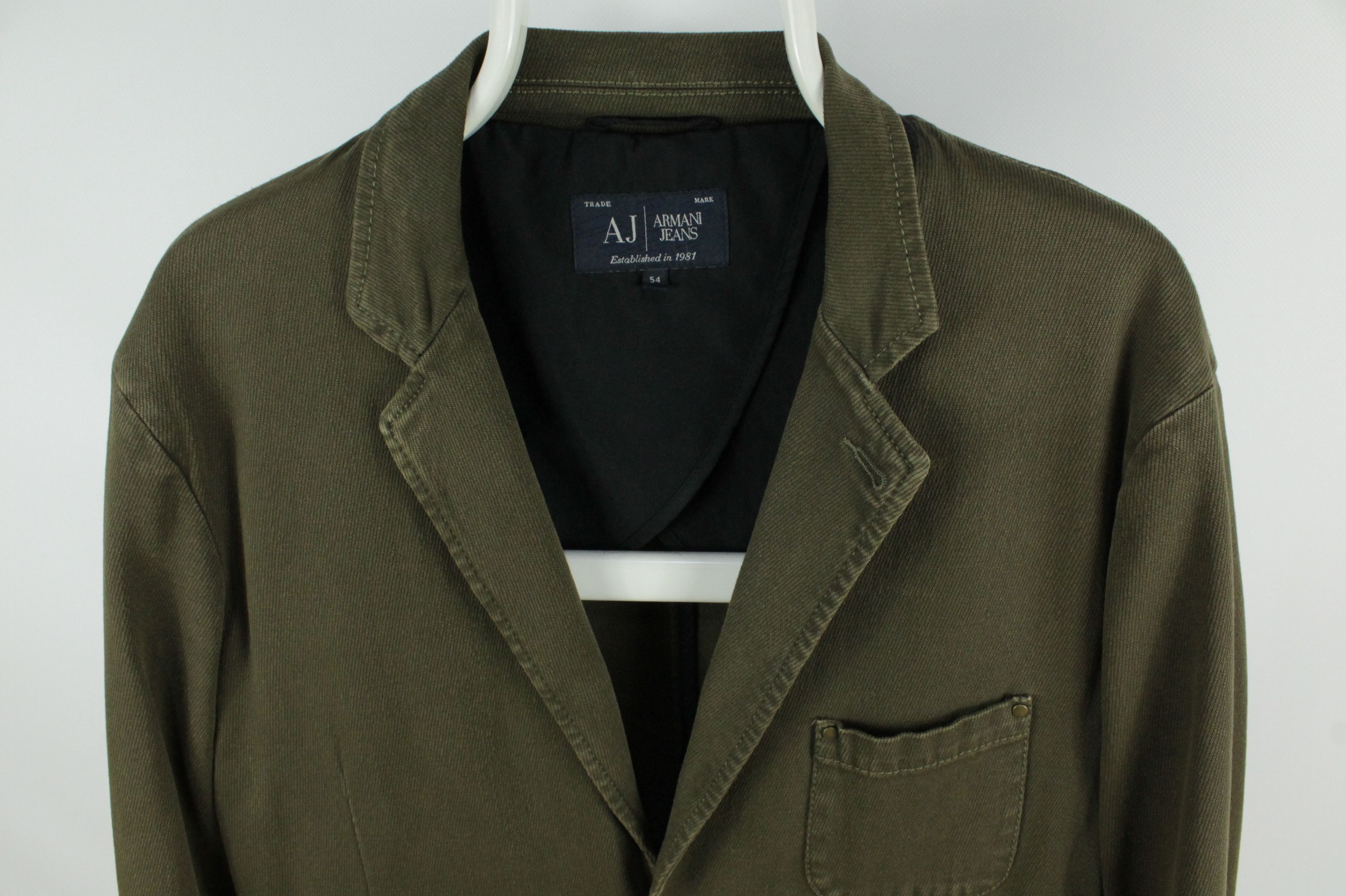 Armani Armani Jeans Stretch Khaki Cotton Sport Coat Blazer Jacket Size US L / EU 52-54 / 3 - 2 Thumbnail