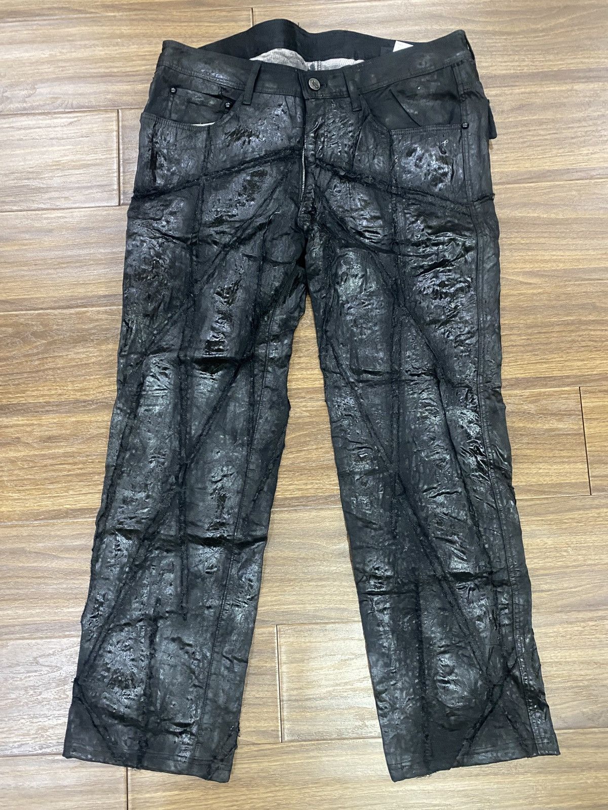 Beauty Beast KOHSHIN SATOH Crackled Jeans Size US 39 - 1 Thumbnail