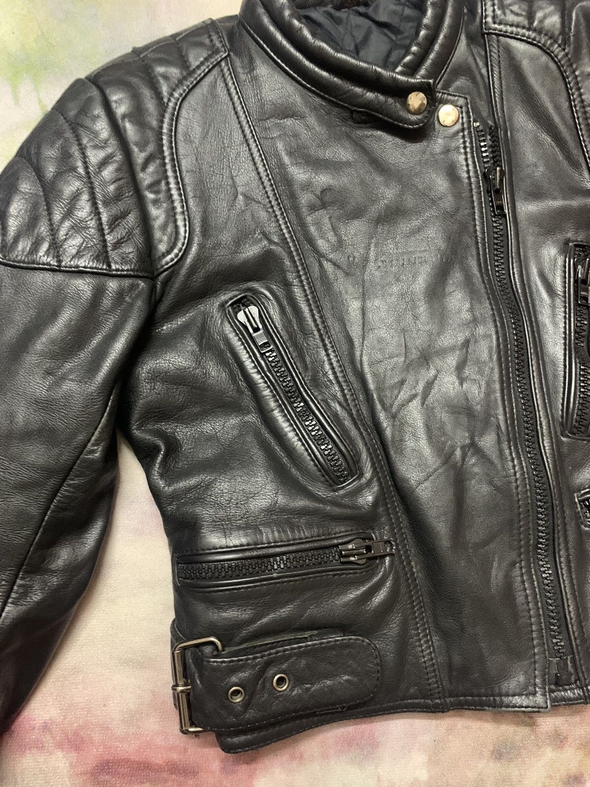 Vintage Biker Leather Cafe Racer Jacket Size US S / EU 44-46 / 1 - 5 Thumbnail
