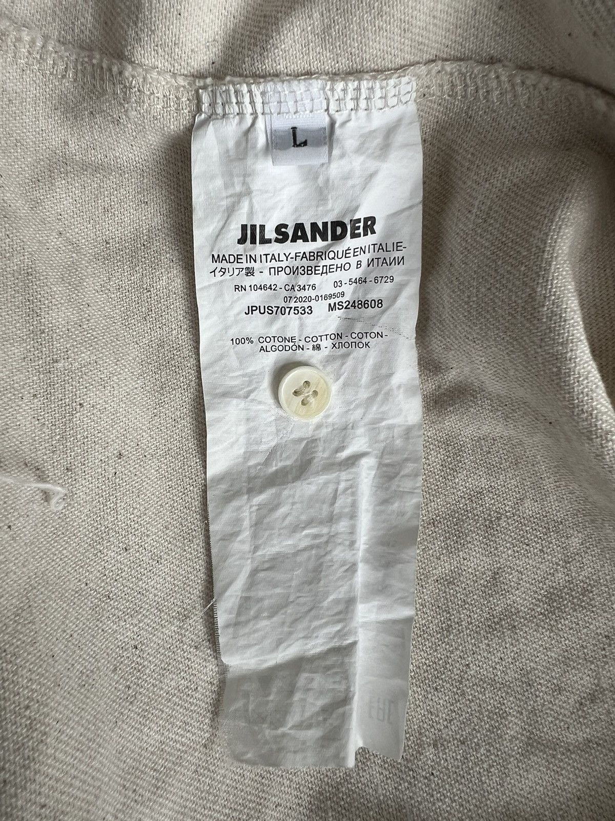 Jil Sander SS20 Jil Sander Logo Printing Boxy Fit Cropped Button Jacket Size US L / EU 52-54 / 3 - 7 Thumbnail