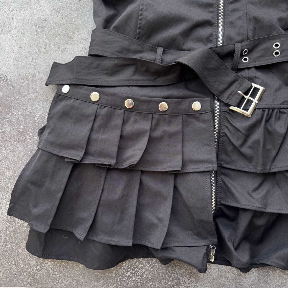 Hysteric Glamour Amazing Y2K Sexy Gothic Pleated Belted Dress (Tripp Vibe) Size M / US 6-8 / IT 42-44 - 6 Thumbnail