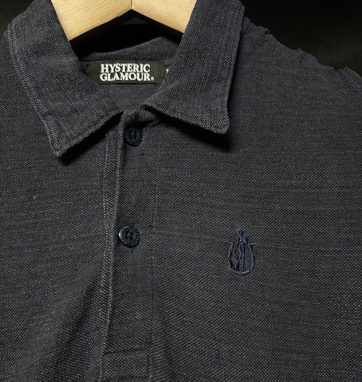 Hysteric Glamour × Vintage Vintage Hysteric Glamour Nekad Girl Embroidered Logo Polo Size US M / EU 48-50 / 2 - 1 Thumbnail