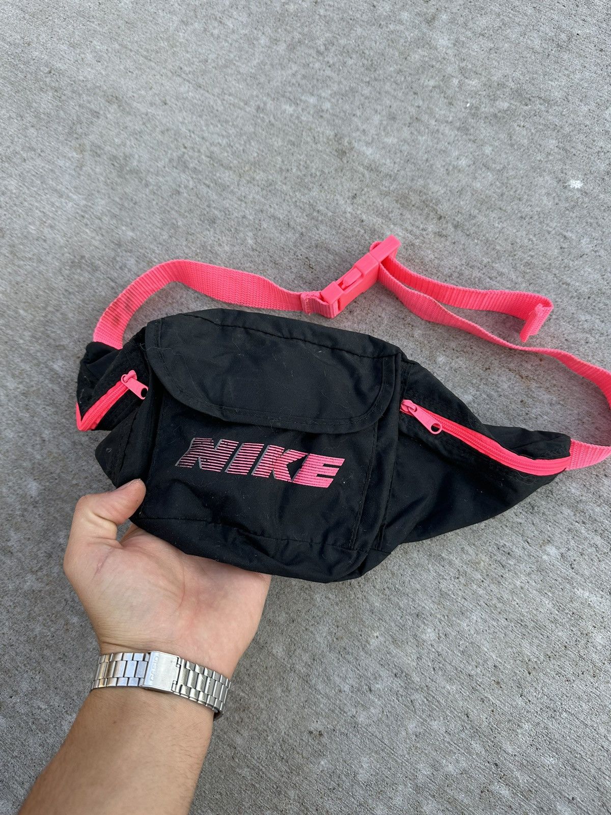 Nike × Vintage Vintage 80s Nike Fanny Pack Waist Bag Size ONE SIZE - 2 Thumbnail
