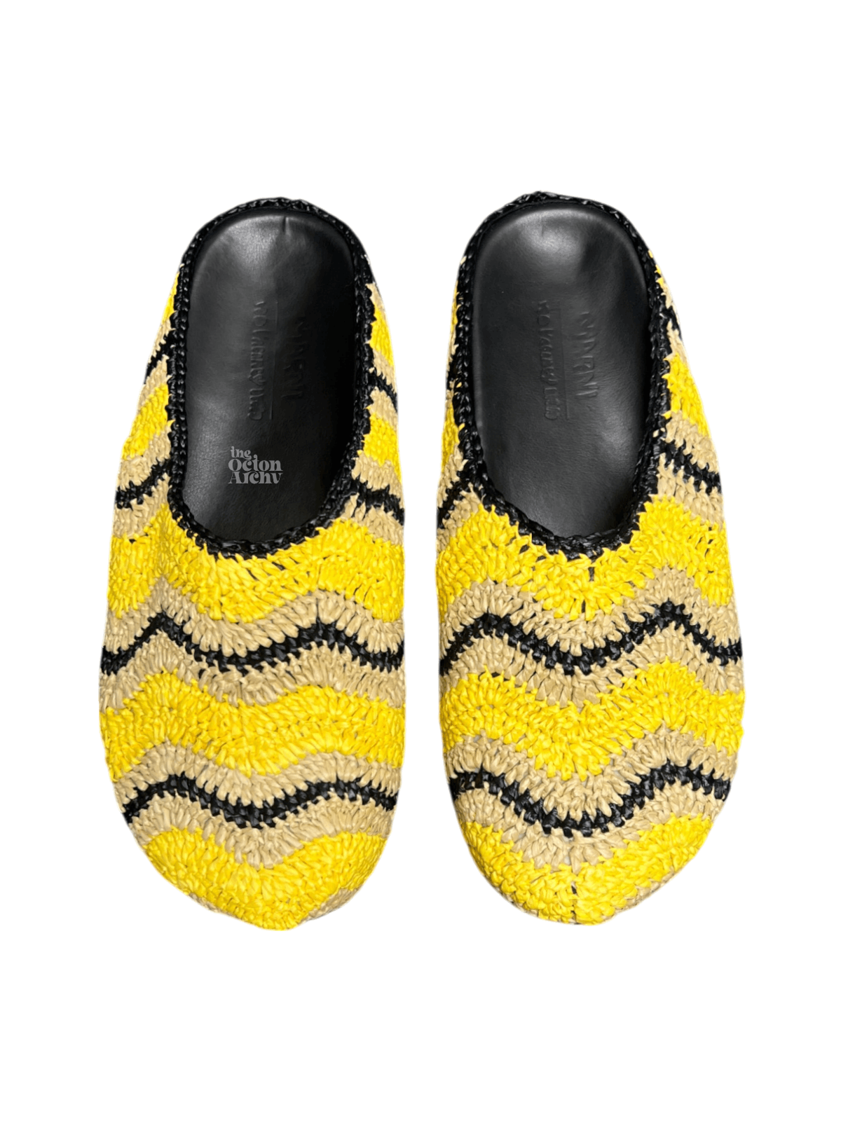 Marni × No Vacancy Inn No Vacancy Inn x Marni Sabot Raffia Mules Blue Size US 12 / EU 45 - 4 Thumbnail