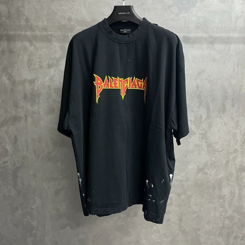 Balenciaga Balenciaga latest black rock band series lightning letter p Size US XXL / EU 58 / 5 - 1 Thumbnail
