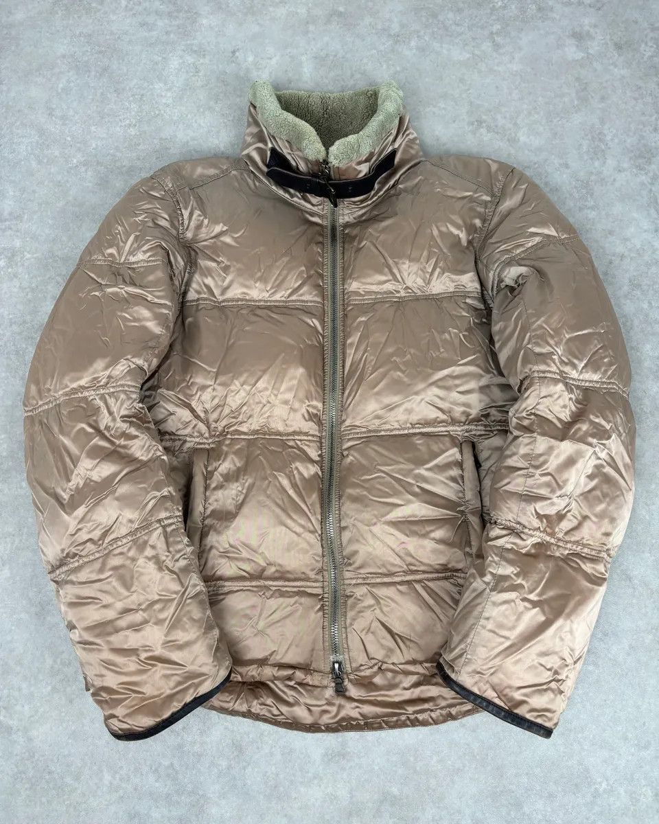 Prada 2000s Prada Beige Premium Shearling Collar Ski Puffer Jacket Size US M / EU 48-50 / 2 - 1 Thumbnail