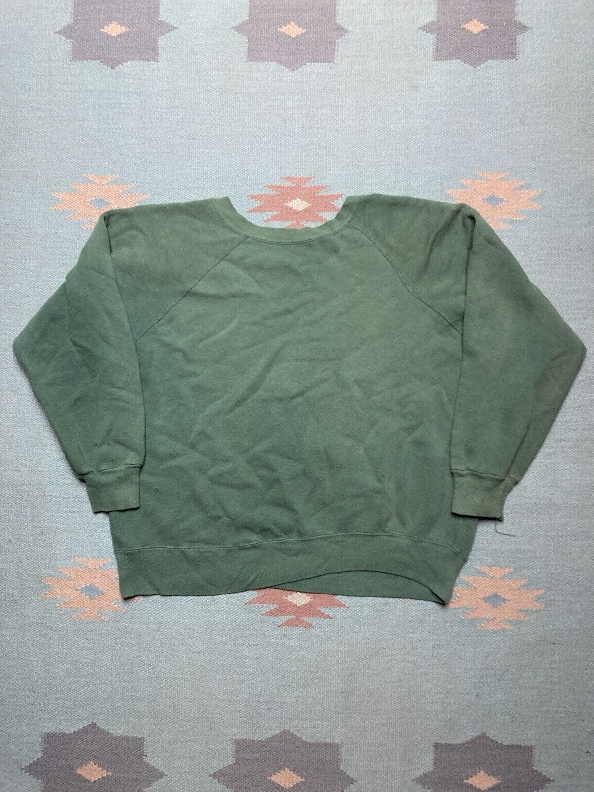 Vintage Vintage 1960s crewneck sweatshirt blank faded cotton XL Size US XL / EU 56 / 4 - 2 Thumbnail