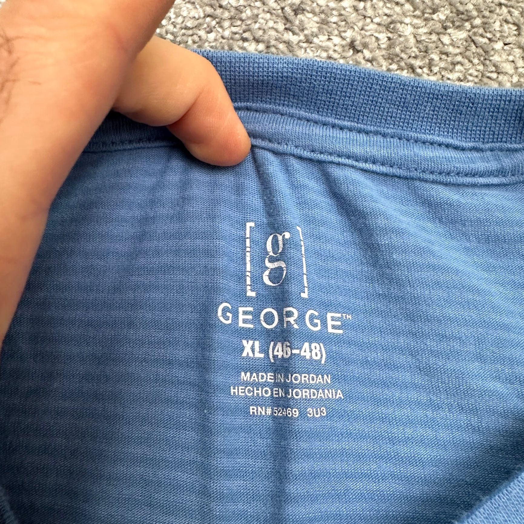 George GEORGE Shirt Mens XL Blue Striped Crew Neck Pocket Tee Adult Large Regular Fit BLUE Striped 90s? (No decade) Mens Size US XL / EU 56 / 4 - 4 Thumbnail