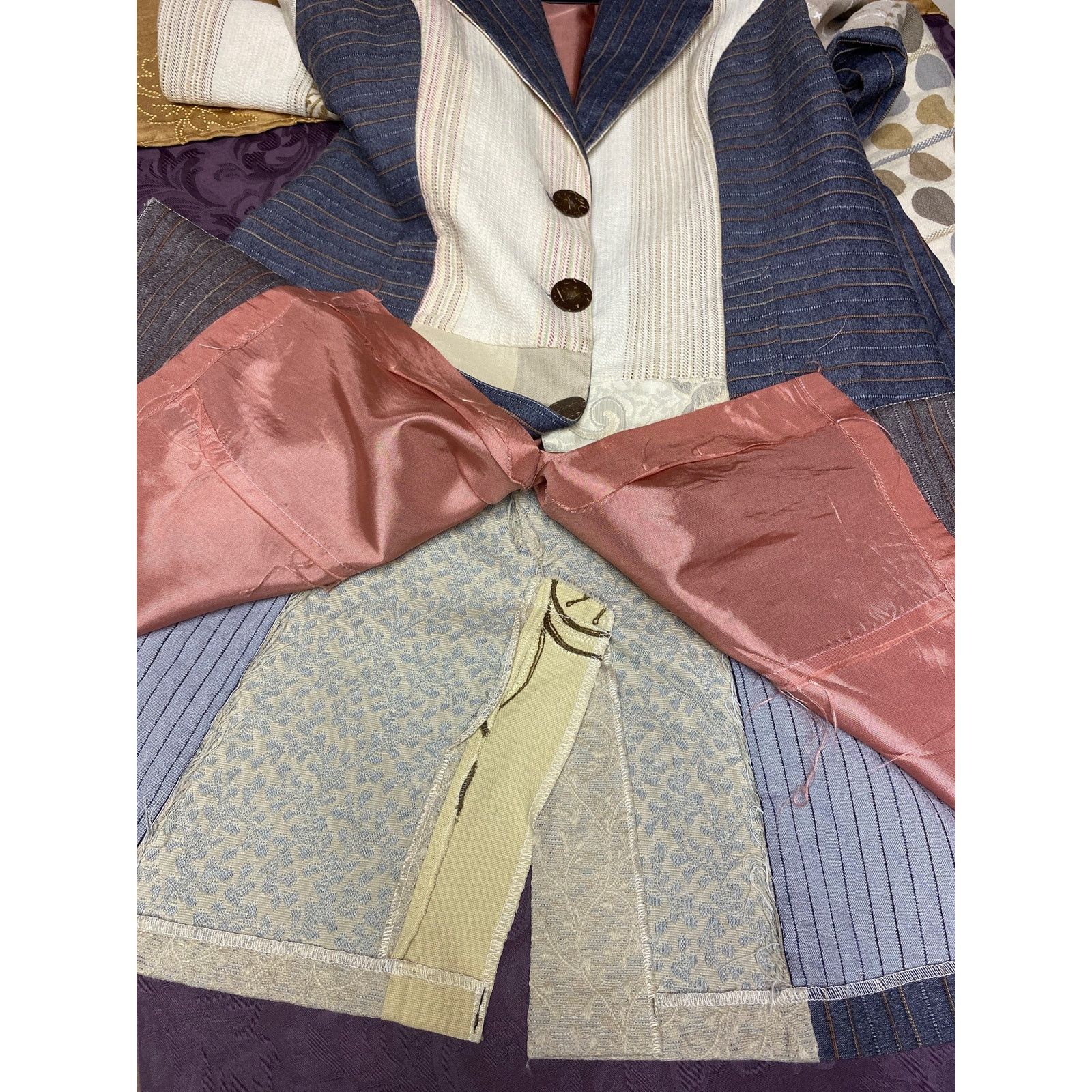 Unknown London Vintage Patchwork Blazer Jacket Small Size S / US 4 / IT 40 - 6 Thumbnail