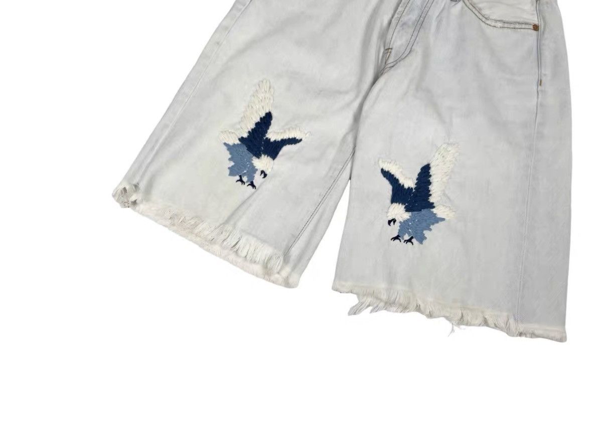 Off-White Off-White Eagle Embroidered Denim Shorts J31 Size US 28 / EU 44 - 3 Thumbnail