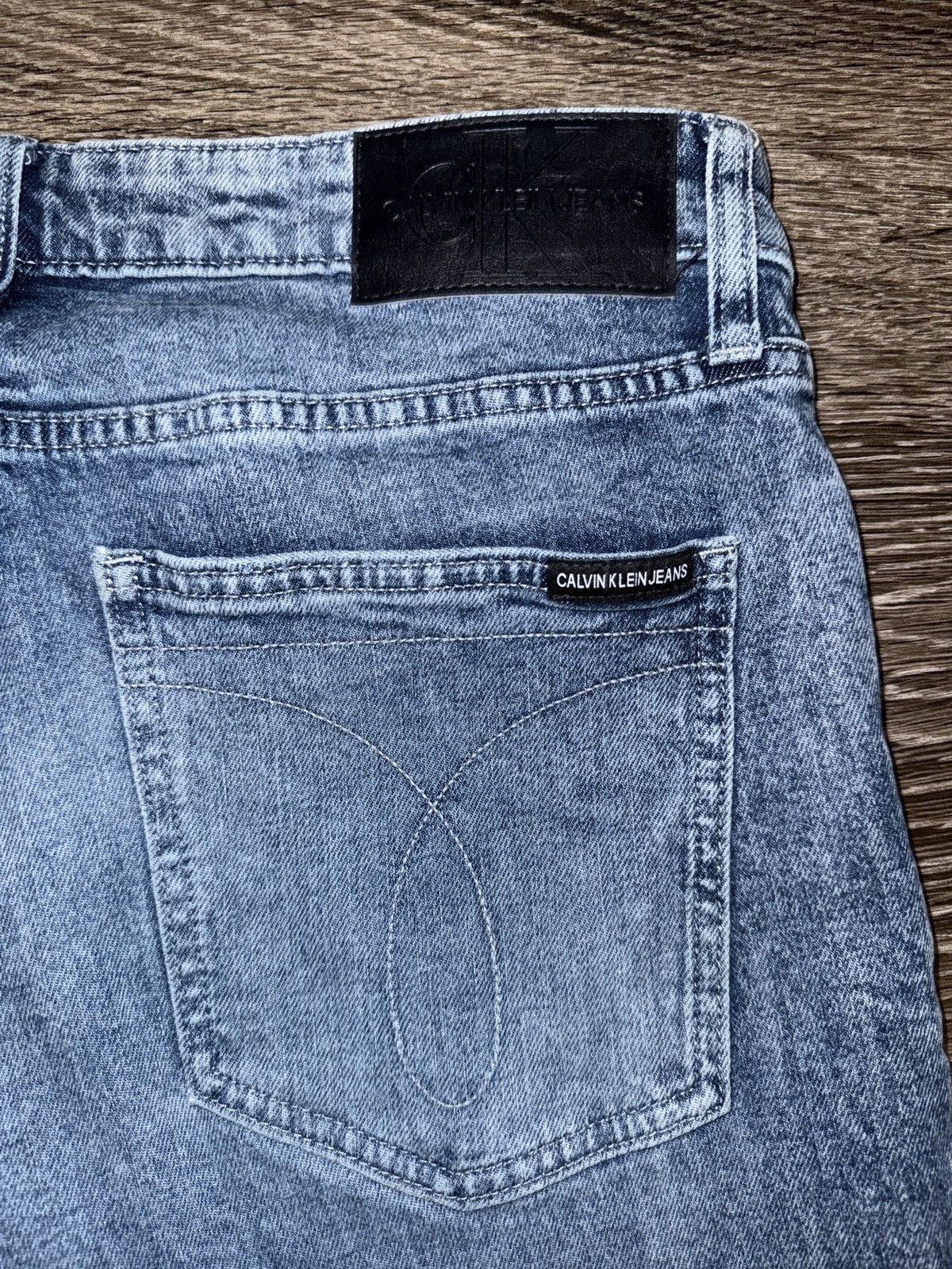 Calvin Klein Calvin Klein Skinny Moulant Blue Denim Jeans (32x32) Size US 32 / EU 48 - 3 Thumbnail