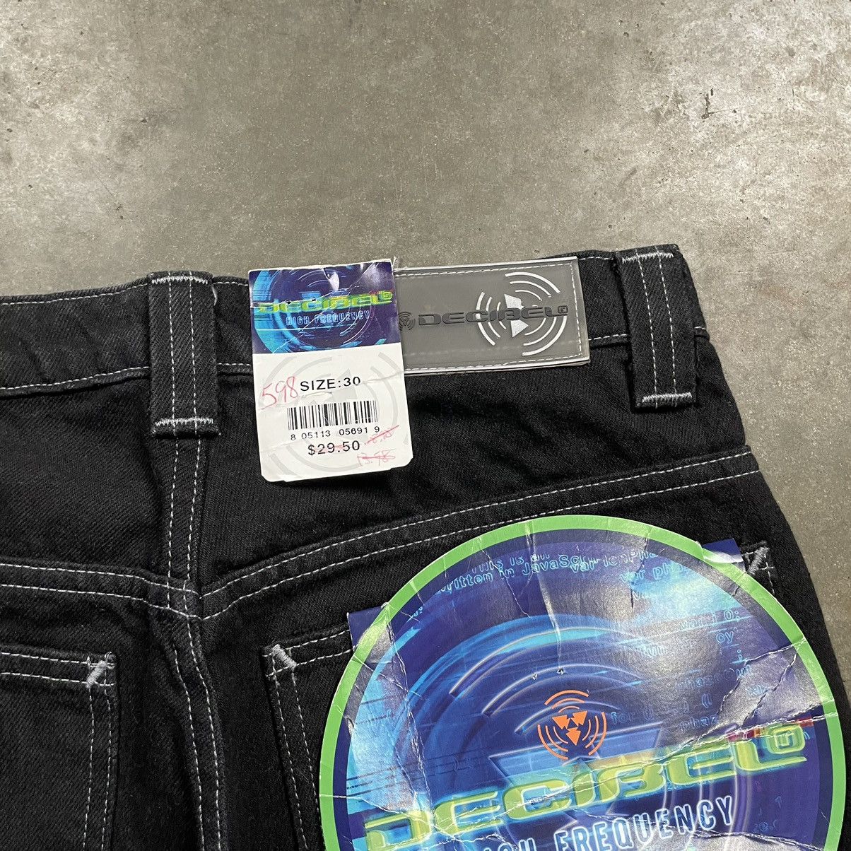 JNCO Vintage 90s Decibel Black Baggy Grunge Skater Jorts Size US 30 / EU 46 - 4 Thumbnail