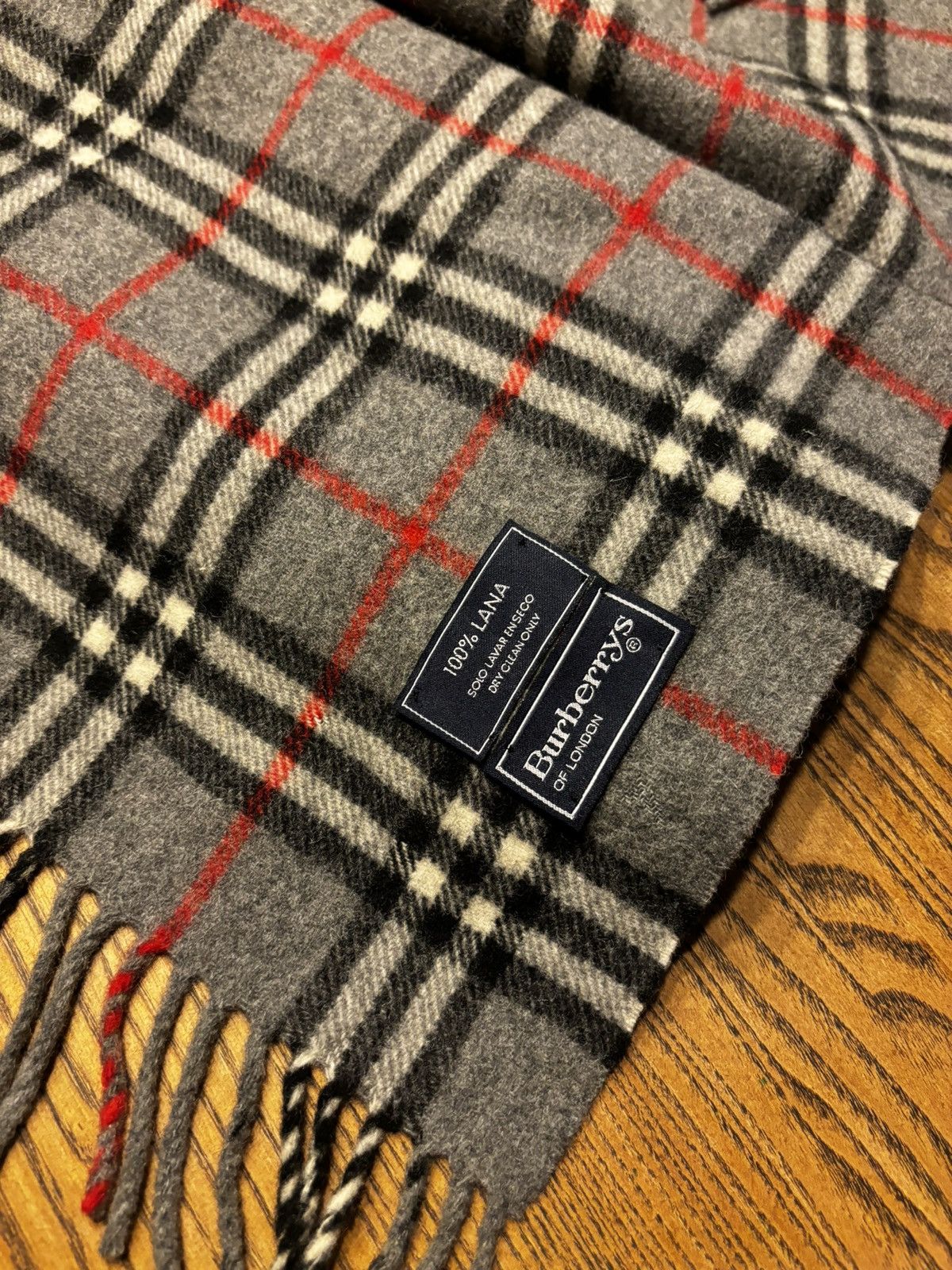 Burberry Burberry Grey Wool Nova Check Scarf Size ONE SIZE - 6 Thumbnail