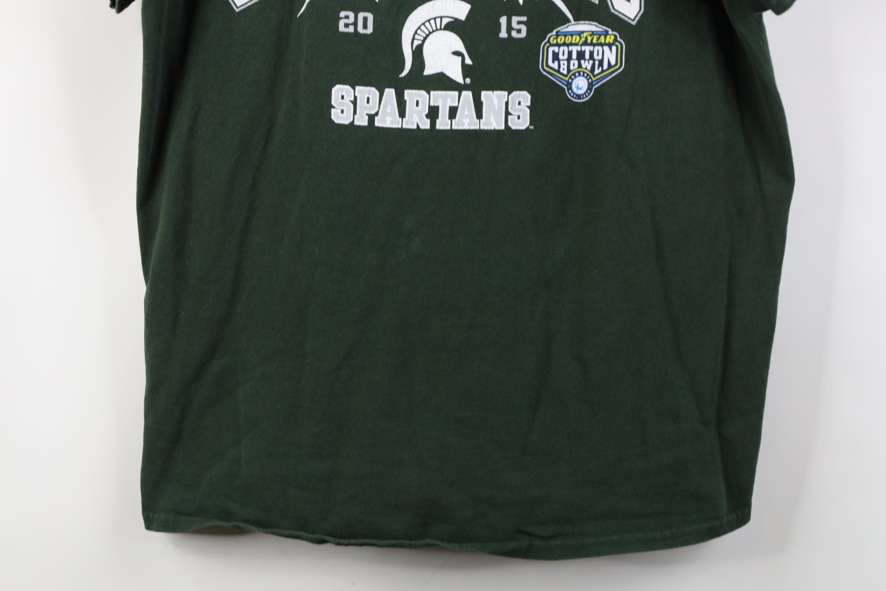 Vintage Y2K 2015 Cotton Bowl Michigan State University T-Shirt Size US L / EU 52-54 / 3 - 3 Thumbnail