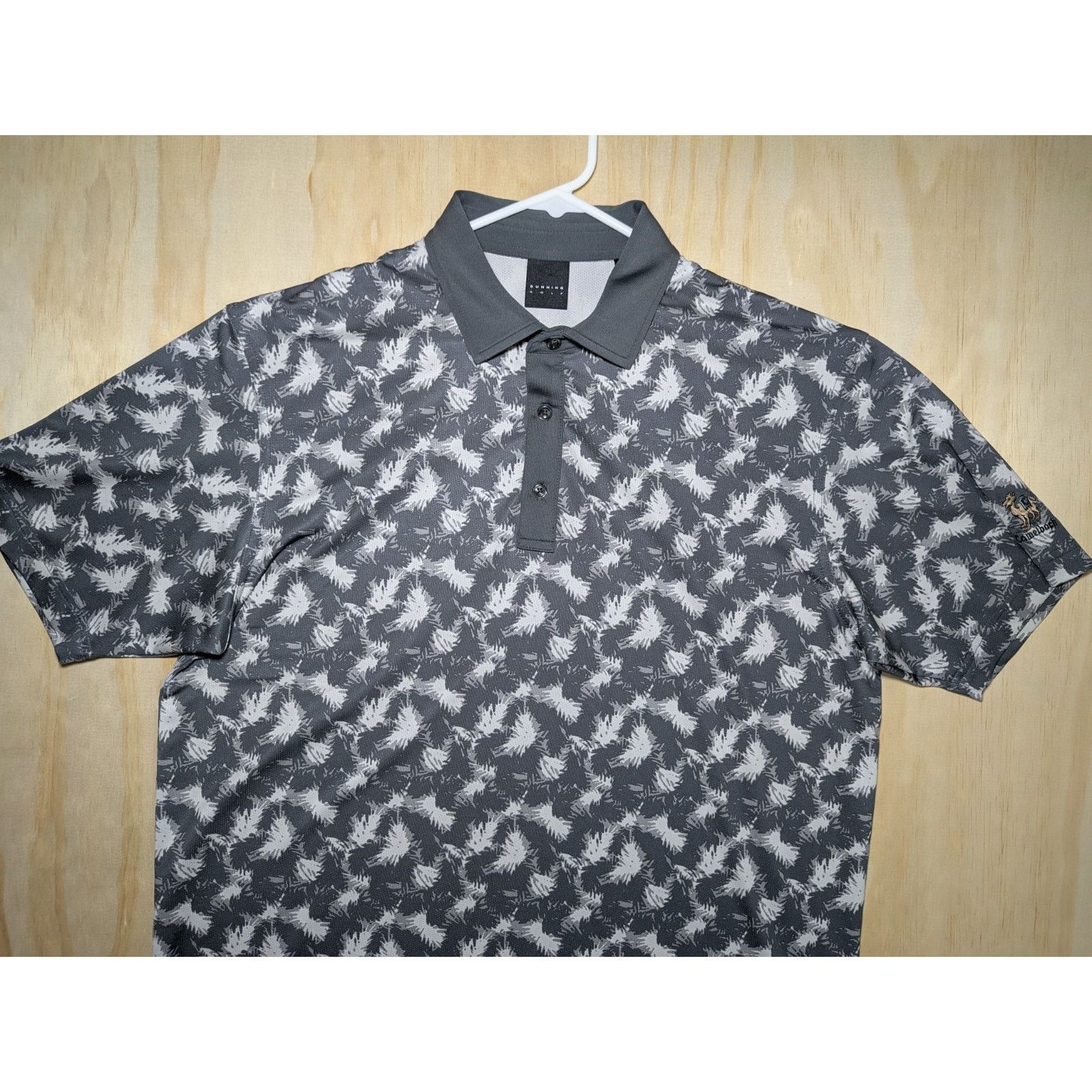 Other Dunning Men's Medium Polo Shirt Grey Print Camelback Golf Size US M / EU 48-50 / 2 - 3 Thumbnail