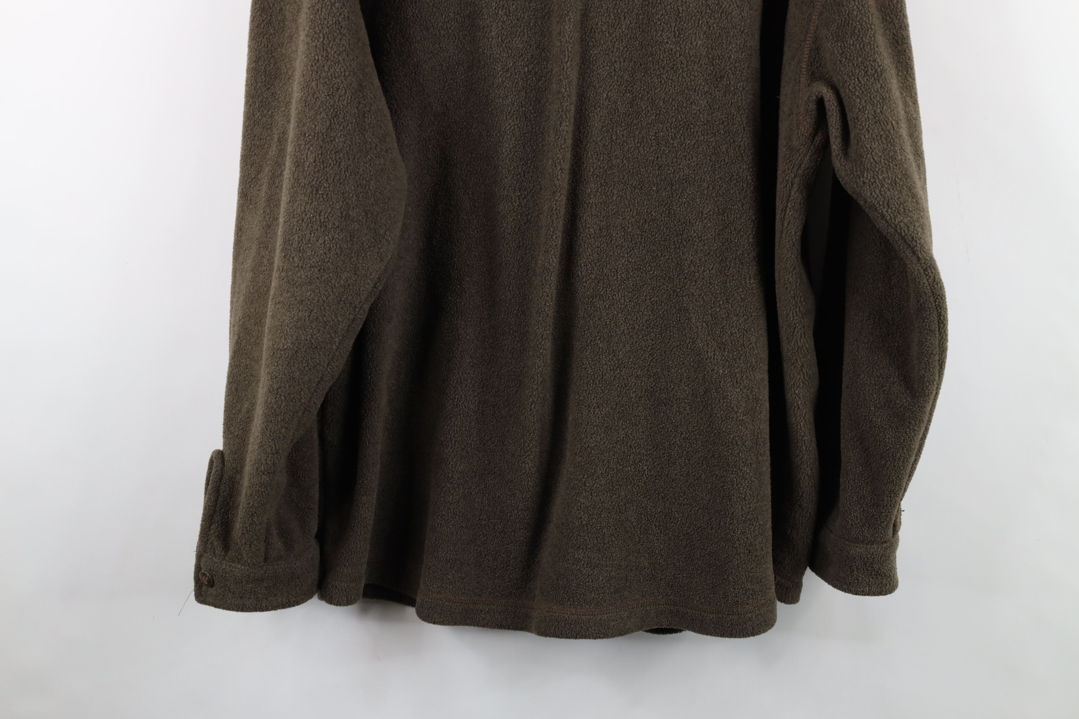 Eddie Bauer Vintage 90s Eddie Bauer Collared Fleece Button Shirt Brown Size XL / US 12-14 / IT 48-50 - 13 Thumbnail