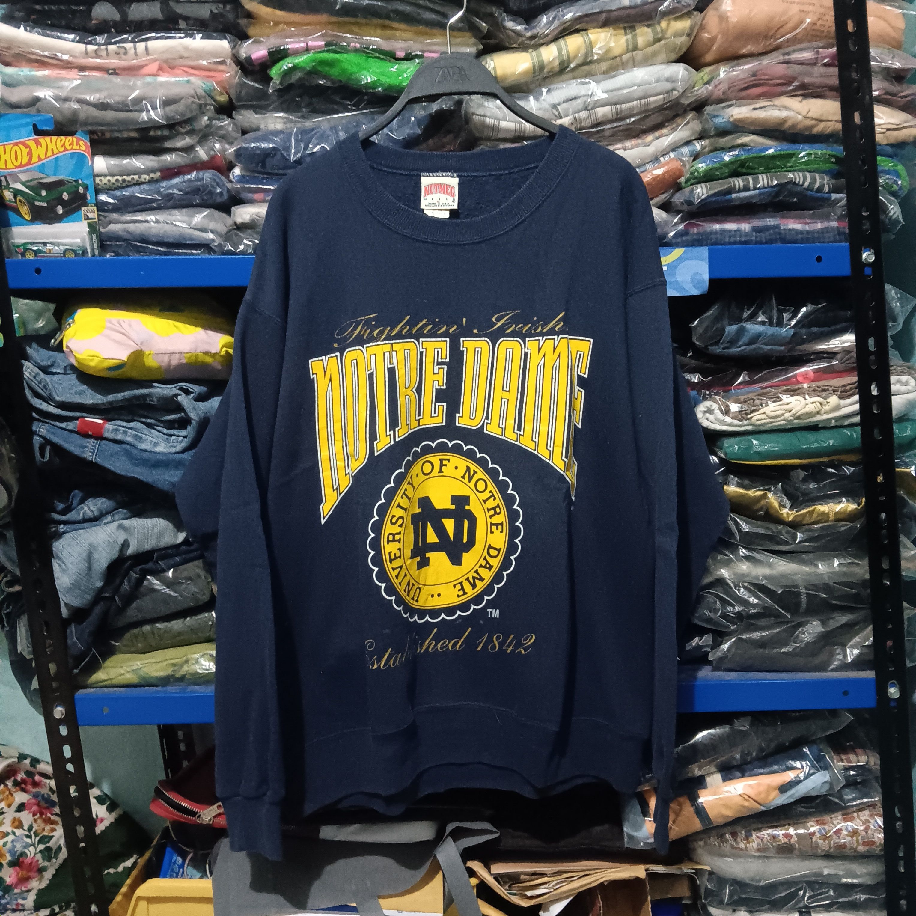 Nutmeg Vintage Nutmeg NOTRE DAME crewneck Size US XL / EU 56 / 4 - 1 Thumbnail
