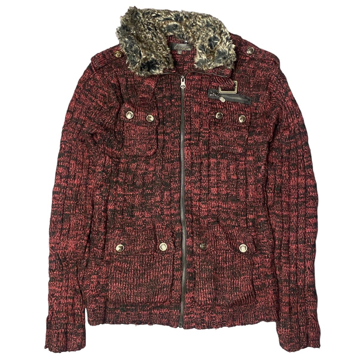 If Six Was Nine × Japanese Brand × Le Grande Bleu (L.G.B.) 2000's Spinash Fur Faux Knitted 3D Multipocket Size US M / EU 48-50 / 2 - 1 Thumbnail