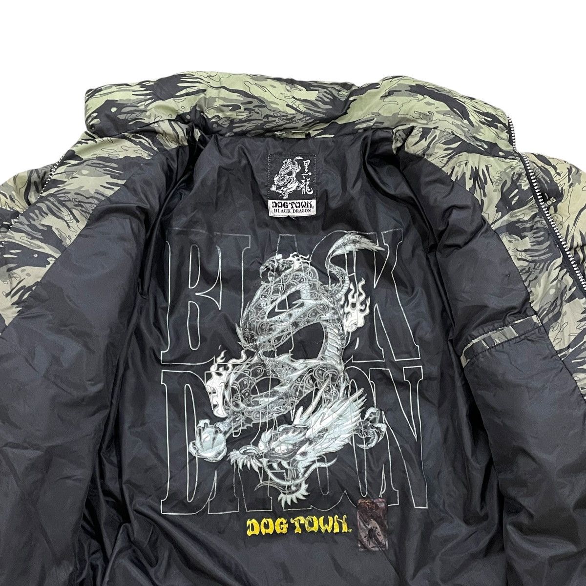 14th Addiction × Dogtown × If Six Was Nine Dogtown Black Dragon Tiger Camo Puffer Jacket Size US XL / EU 56 / 4 - 10 Thumbnail