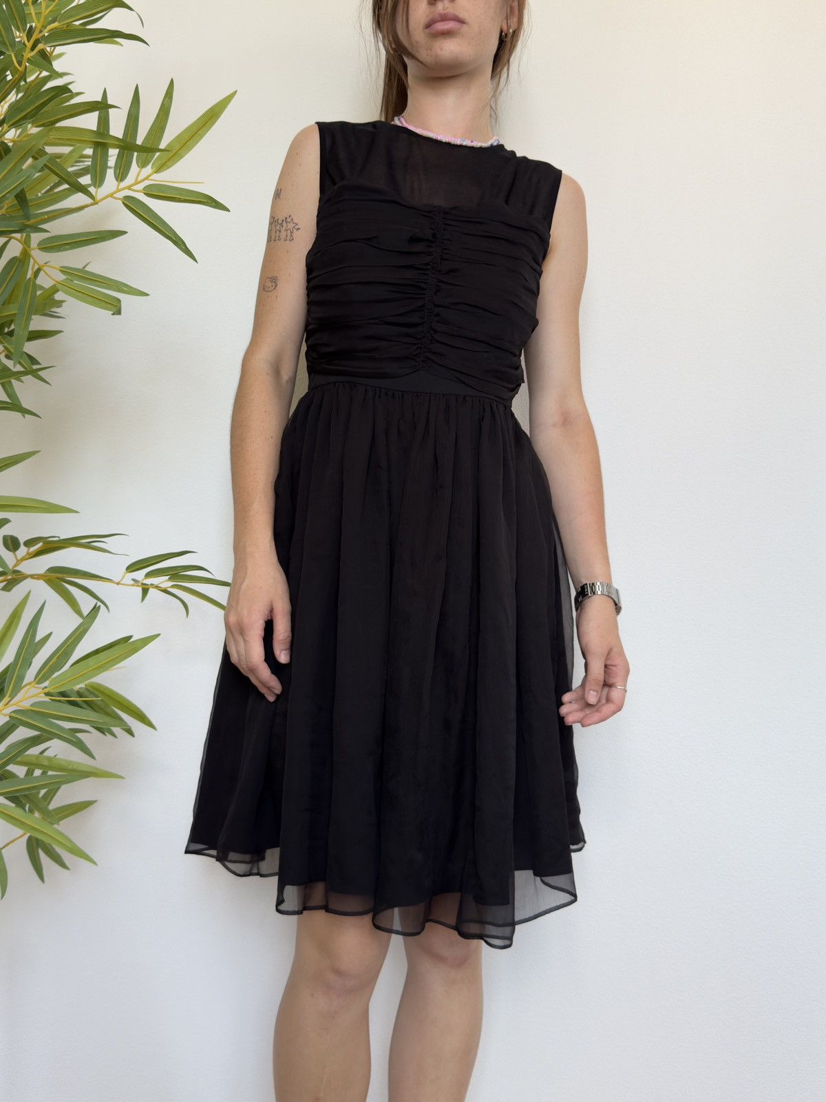 Sandro VINTAGE SANDRO 2000s MESH MIDI DRESS Size XS / US 0-2 / IT 36-38 - 1 Thumbnail