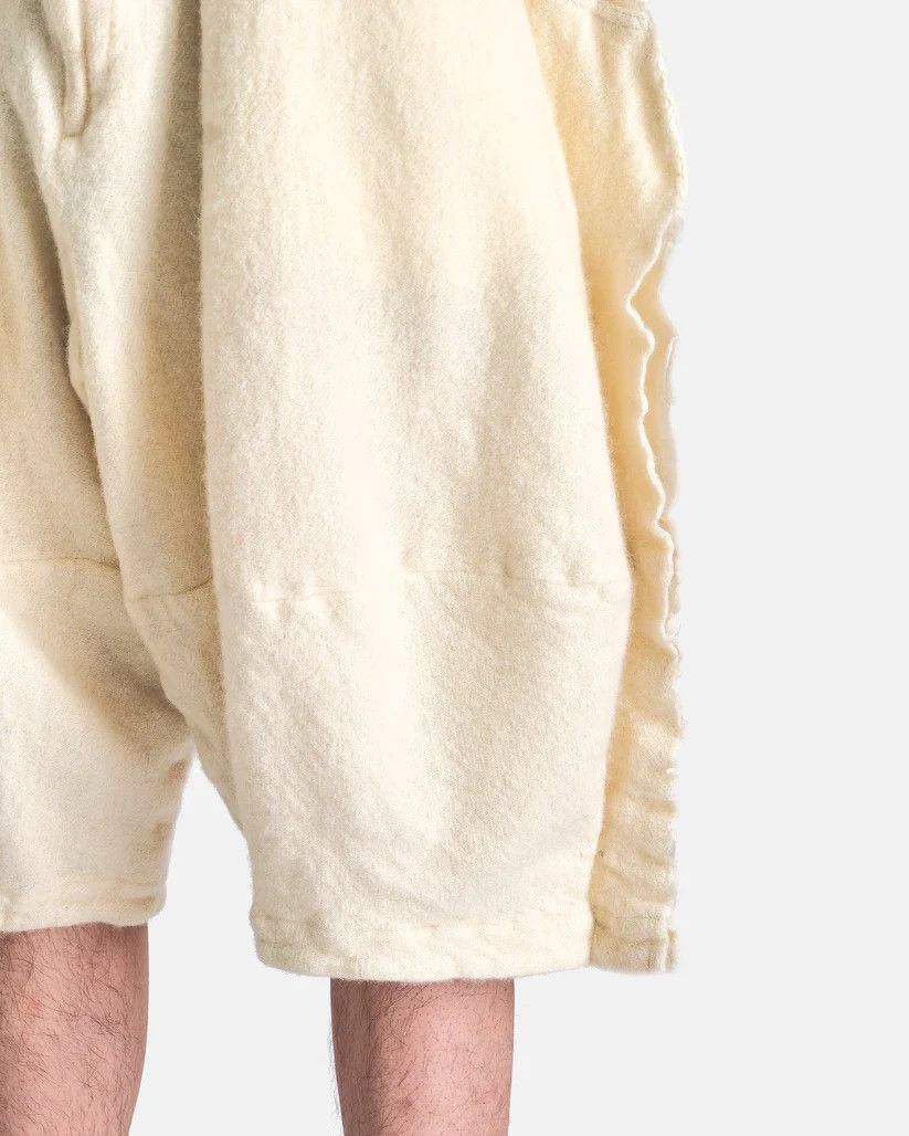 Comme des Garcons Homme Plus o1s1v1r1oon0925 Brushed Wool Shorts in Off White Size US 32 / EU 48 - 5 Thumbnail