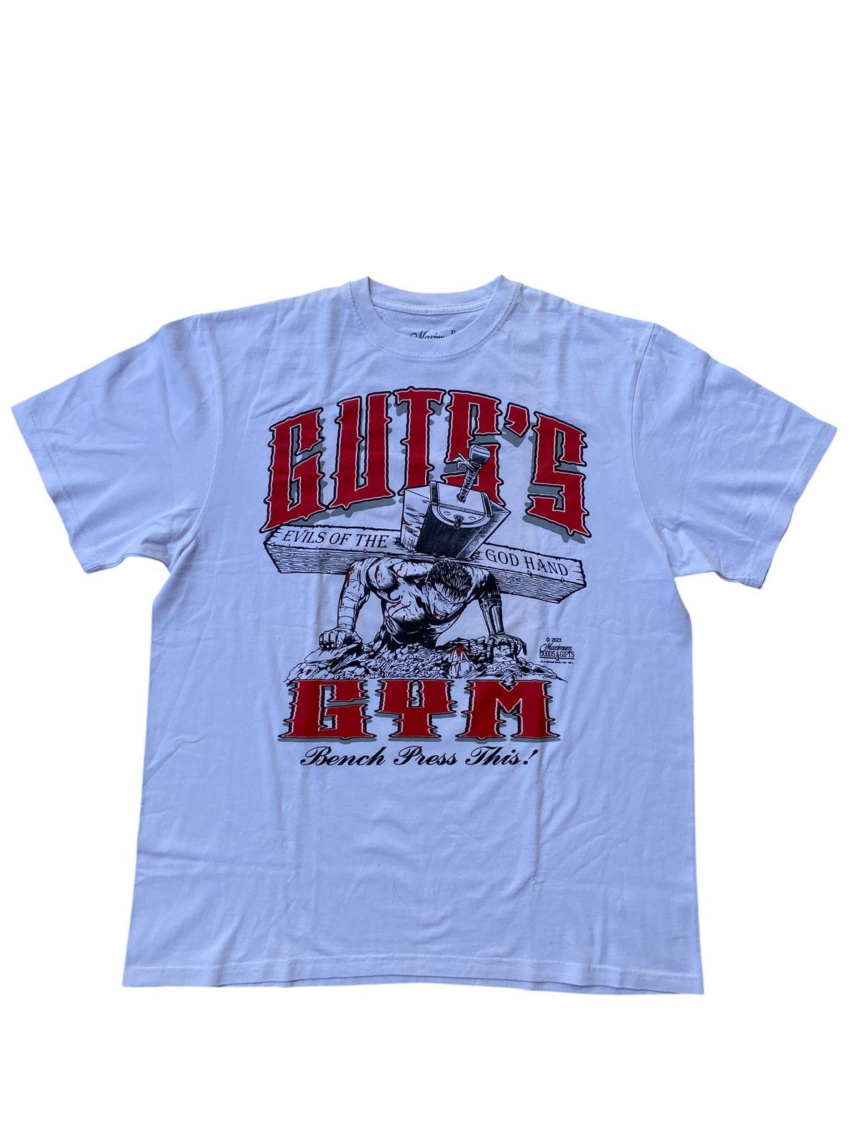 Japanese Brand Rare Berserk Guts Gym All Pain No Gain Anime Graphic Tee Size US XL / EU 56 / 4 - 1 Thumbnail