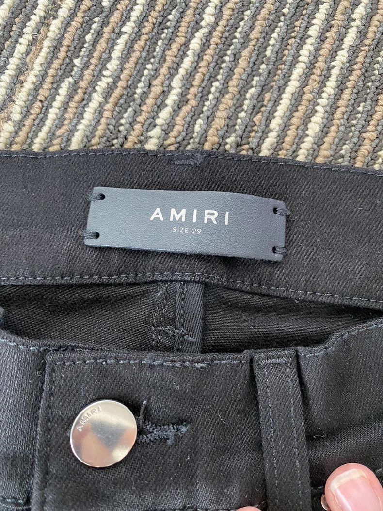 Amiri Amiri Black suede leather MX1 jeans 2501-Nextarrow Size US 36 / EU 52 - 3 Thumbnail
